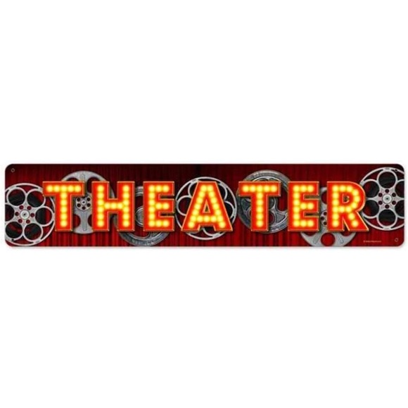 Theater Lights Wall Tin Sign- NEW - Picture 2 of 3